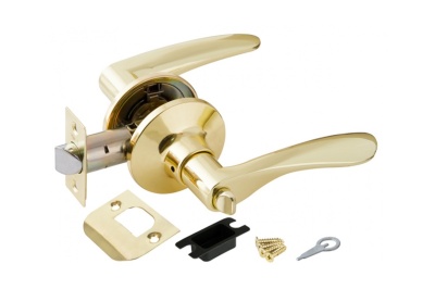 Изображение товара Замок ручка Золото с фиксатором 6020 РВ-В в Миди Лтд