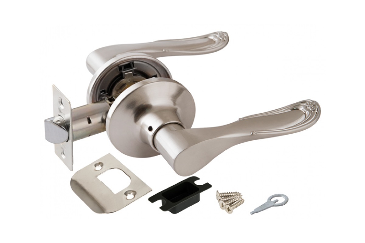 Изображение товара Замок ручка Никель матовый без ключа,без фиксатора 6030 SN-Р в Миди Лтд