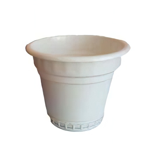 Изображение товара Кашпо с поддоном 8,0л белое (25шт/уп) в Миди Лтд