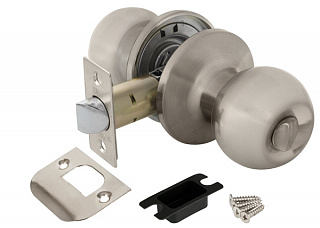 Изображение товара Замок шар Никель матовый с фиксатором PUNTO 6072 SN-B в Миди Лтд