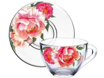 Изображение товара Подарочный набор Дуэт Корнелия 4пр (кружка 2шт+блюдце 2шт) (6шт/уп) Х в Миди Лтд