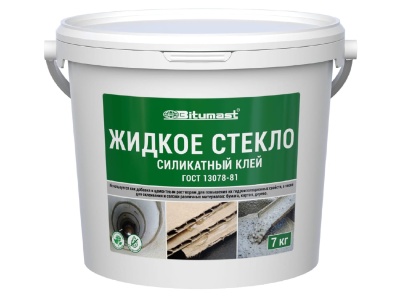 Изображение товара Жидкое стекло BITUMAST 7кг (4шт/кор; 70шт/пал) в Миди Лтд