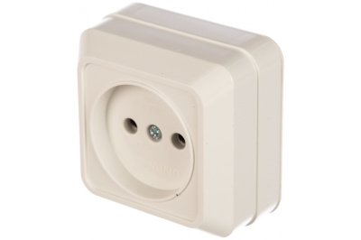 Изображение товара Розетка б/з бел Олимп ОП (керамика) 16А 220В (5/10/200) в Миди Лтд