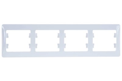 Рамка 4-ая Schneider Glossa горизонтальная белая - фото в Миди Лтд Изображение товара Рамка 4-ая Schneider Glossa горизонтальная белая в Миди Лтд