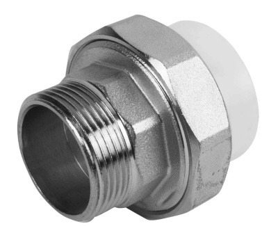 Муфта разъемная PPR 25*3/4 наружная резьба Valfex (25шт/уп) - фото в Миди Лтд Изображение товара Муфта разъемная PPR 25*3/4 наружная резьба Valfex (25шт/уп) в Миди Лтд