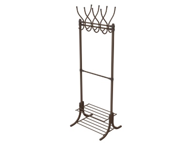 Изображение товара Вешалка гардеробная с полками NIKA цвет коричневый в Миди Лтд