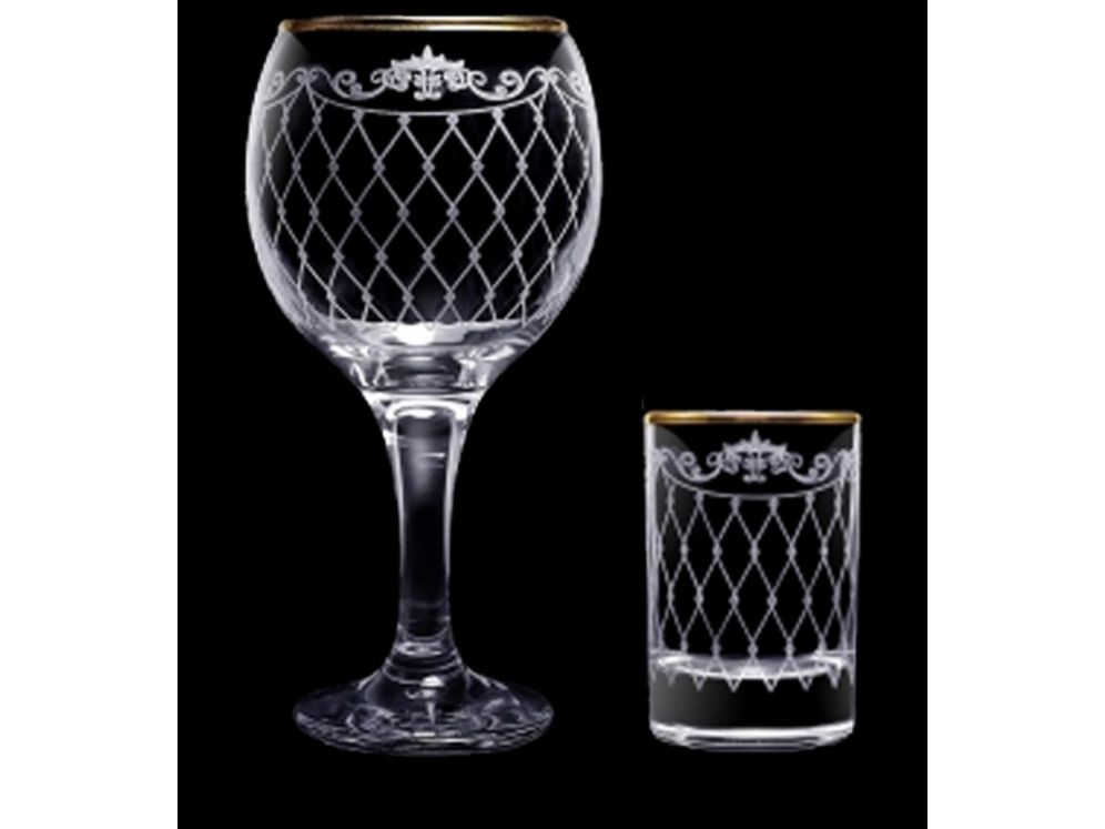 Изображение товара Подарочный набор Боярский 12пр (фужер 6шт+стопка 6шт) (3шт/уп) 1614-Г32/1 Х в Миди Лтд