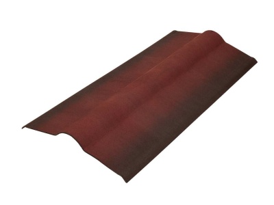 Ондулин конек черепица красный 1х0.25м (15шт/уп) - фото в Миди Лтд Изображение товара Ондулин конек черепица красный 1х0.25м (15шт/уп) в Миди Лтд