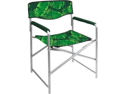 Изображение товара Кресло складное NIKA 490x550x820мм с тропическими листьями темное в Миди Лтд
