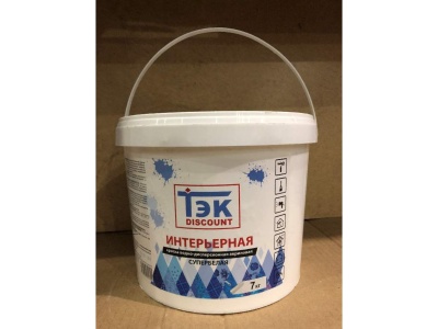 Краска интерьерная ТЭК 7кг (54шт/пал) - фото в Миди Лтд Изображение товара Краска интерьерная ТЭК 7кг (54шт/пал) в Миди Лтд