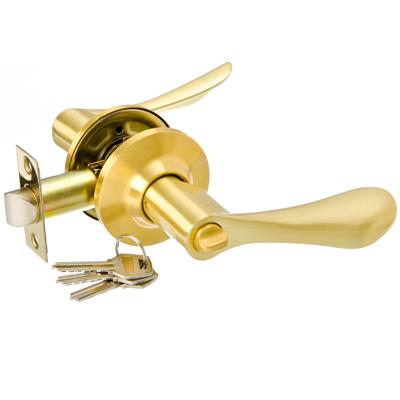 Изображение товара Замок ручка Золото матовое с ключом 891     ХХ в Миди Лтд