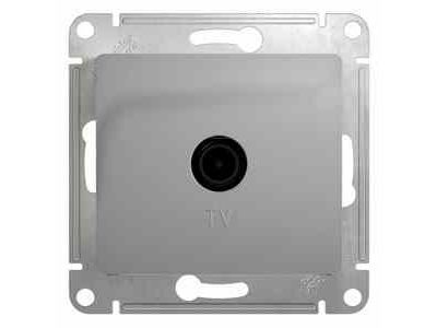Изображение товара Розетка Schneider Glossa TV 1DB оконечная механизм алюминиевая в Миди Лтд