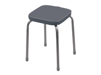 Табурет Фабрик 3 NIKA 510х510х470мм темно-серый - фото в Миди Лтд Изображение товара Табурет Фабрик 3 NIKA 510х510х470мм темно-серый в Миди Лтд