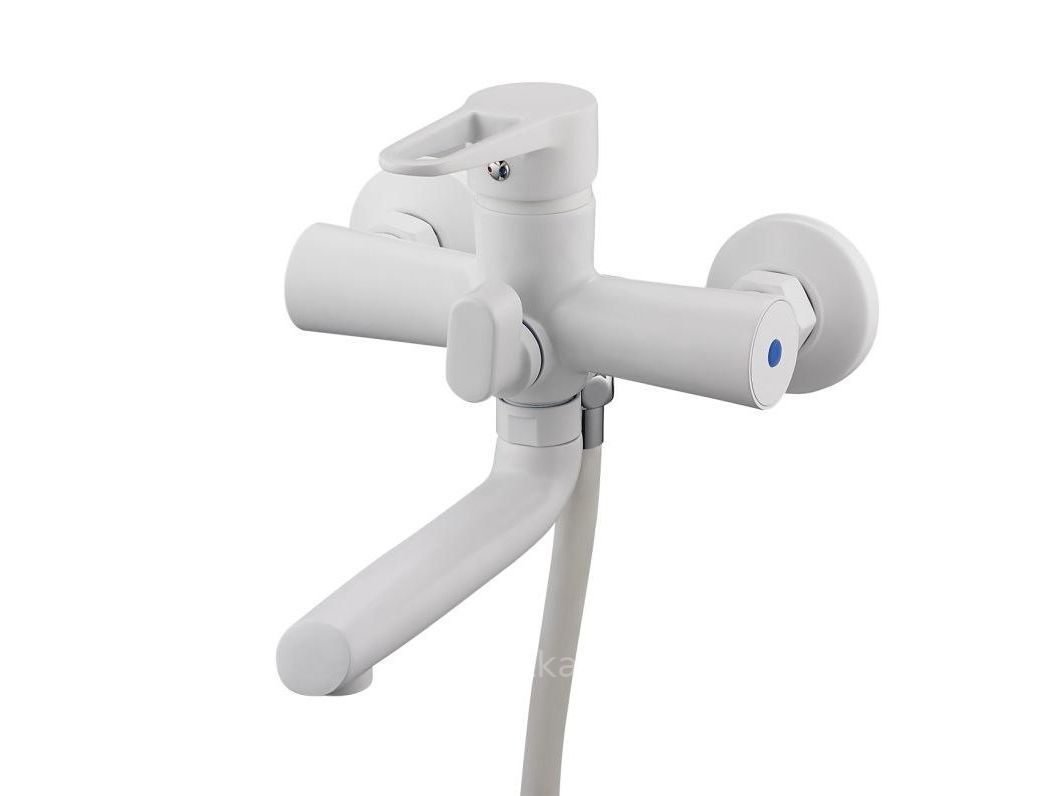 Изображение товара Смеситель G.LAUF ванна кор.нос 35 карт PUD-3045YW/ NUD3-A045YW белый в Миди Лтд