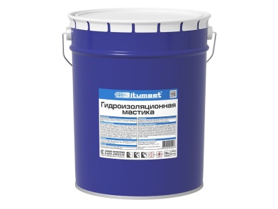 Мастика гидроизоляционная BITUMAST 21,5л/18кг (33шт/пал) - фото в Миди Лтд Изображение товара Мастика гидроизоляционная BITUMAST 21,5л/18кг (33шт/пал) в Миди Лтд