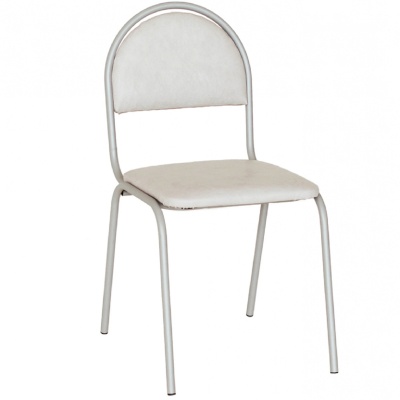 Стул "Форма" Каркас хром, Кожзам молочный - фото в Миди Лтд Изображение товара Стул "Форма" Каркас хром, Кожзам молочный в Миди Лтд