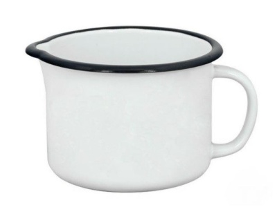 Кружка с носиком эмаль белая 1л С-0107БСЛ (8шт/уп) - фото в Миди Лтд Изображение товара Кружка с носиком эмаль белая 1л С-0107БСЛ (8шт/уп) в Миди Лтд