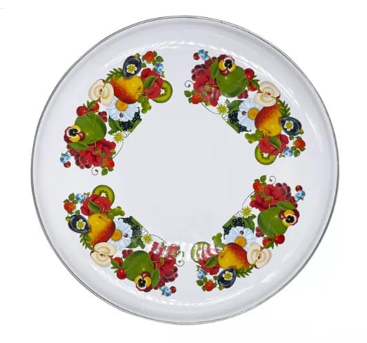 Блюдо эмаль белая 2,5л Фруктовый микс С-0811А/5 (5шт/уп) - фото в Миди Лтд Изображение товара Блюдо эмаль белая 2,5л Фруктовый микс С-0811А/5 (5шт/уп) в Миди Лтд