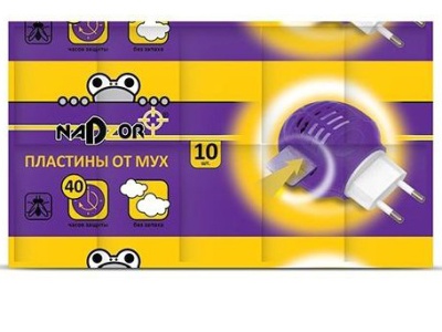 Пластины от мух  Nadzor без запаха (10шт/уп) (250шт/кор) - фото в Миди Лтд Изображение товара Пластины от мух  Nadzor без запаха (10шт/уп) (250шт/кор) в Миди Лтд