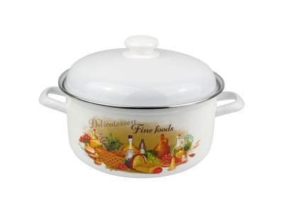 Кастрюля эмаль белая 4,5л Италия С-1515АП2/4 (4шт/уп) Х - фото в Миди Лтд Изображение товара Кастрюля эмаль белая 4,5л Италия С-1515АП2/4 (4шт/уп) Х в Миди Лтд