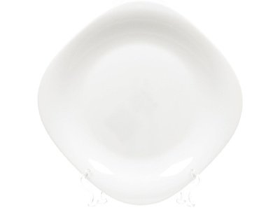 Изображение товара Тарелка обеденная стеклокерамика квадратная 26см Daniks Белый Квадро (6шт/уп) в Миди Лтд