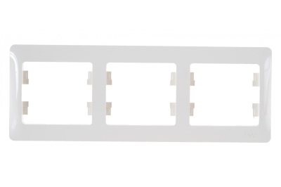 Изображение товара Рамка 3-ая Schneider Glossa горизонтальная бежевая в Миди Лтд