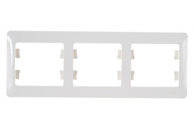 Рамка 3-ая Schneider Glossa горизонтальная бежевая - фото в Миди Лтд Изображение товара Рамка 3-ая Schneider Glossa горизонтальная бежевая в Миди Лтд