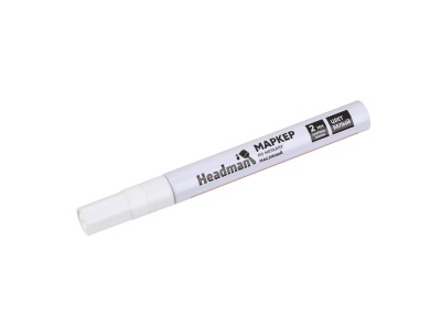 Маркер по металлу масляный белый HEADMAN (500шт/уп) - фото в Миди Лтд Изображение товара Маркер по металлу масляный белый HEADMAN (500шт/уп) в Миди Лтд
