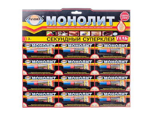 Изображение товара Клей МОНОЛИТ Супер-гель секундный Aviora 3гр     ХХ в Миди Лтд