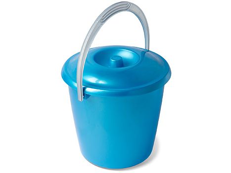 Ведро СОЛО с крышкой перламутровое бирюзовое 10л (12шт/уп) - фото в Миди Лтд Изображение товара Ведро СОЛО с крышкой перламутровое бирюзовое 10л (12шт/уп) в Миди Лтд