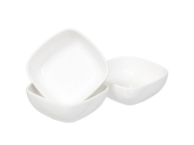 Изображение товара Салатник керамика квадратный белый 3шт 10*10см Daniks Квадрат (48шт/уп) в Миди Лтд