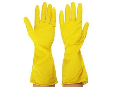 Изображение товара Перчатки резиновые VETTA желтые L (240шт/уп) в Миди Лтд