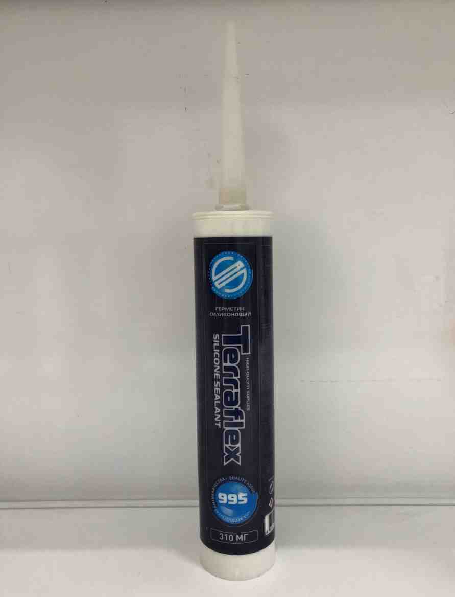 Герметик силиконовый TERRAFLEX универсальный прозрачный 300мл (24шт/уп) - фото в Миди Лтд Изображение товара Герметик силиконовый TERRAFLEX универсальный прозрачный 300мл (24шт/уп) в Миди Лтд