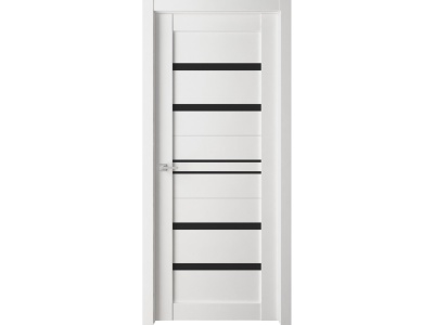 Полотно дверное ПО делюкс модель 302 белый бьянко стекло черное 600 - фото в Миди Лтд Изображение товара Полотно дверное ПО делюкс модель 302 белый бьянко стекло черное 600 в Миди Лтд