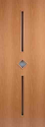 Изображение товара Полотно дверное ПО со стекл Ромб (К) ламинированное миланский орех 600 в Миди Лтд