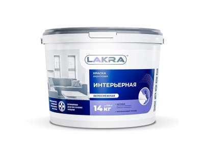 Краска интерьерная ЛАКРА акриловая белоснежная 1,3кг (12шт/уп; 432шт/пал) - фото в Миди Лтд Изображение товара Краска интерьерная ЛАКРА акриловая белоснежная 1,3кг (12шт/уп; 432шт/пал) в Миди Лтд