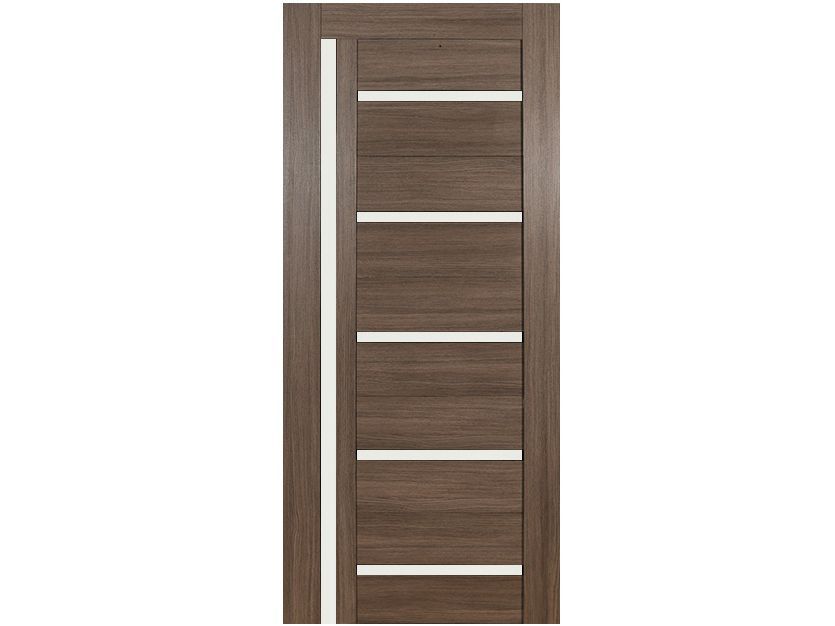 Полотно дверное ПО экошпон модель 03 Дана серая стекло матовое белое 800 - фото в Миди Лтд Изображение товара Полотно дверное ПО экошпон модель 03 Дана серая стекло матовое белое 800 в Миди Лтд