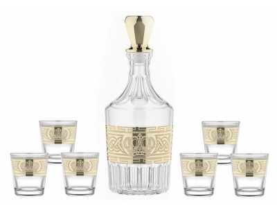 Набор для вина Империя 7пр (графин +стопка 6шт) (4шт/уп) Х - фото в Миди Лтд Изображение товара Набор для вина Империя 7пр (графин +стопка 6шт) (4шт/уп) Х в Миди Лтд