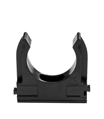 Держатель для труб д 20 мм полистирол черный (100шт/уп) - фото в Миди Лтд Изображение товара Держатель для труб д 20 мм полистирол черный (100шт/уп) в Миди Лтд