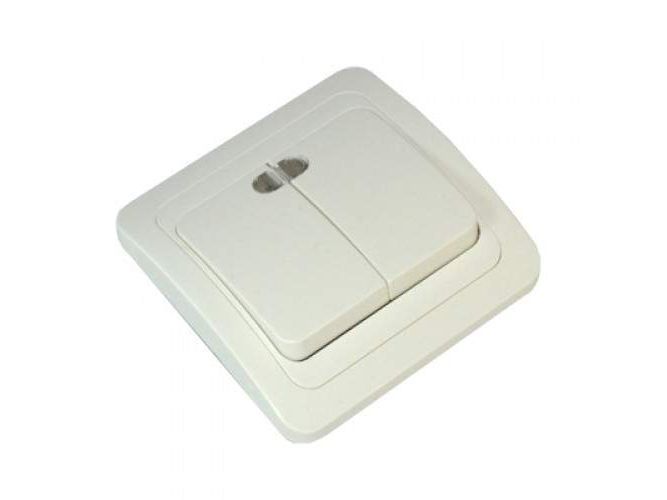 Выключатель 2кл. с подсветкой БЕЛЫЙ   ХХ - фото в Миди Лтд Изображение товара Выключатель 2кл. с подсветкой БЕЛЫЙ   ХХ в Миди Лтд