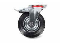 Колесо поворотное тормоз рез. SCb 63 160мм - фото в Миди Лтд Изображение товара Колесо поворотное тормоз рез. SCb 63 160мм в Миди Лтд