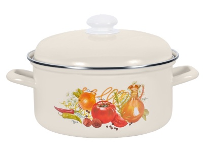 Кастрюля эмаль белая 4,5л Итальянская кухня С-1515АП2/4 (4шт/уп) Х - фото в Миди Лтд Изображение товара Кастрюля эмаль белая 4,5л Итальянская кухня С-1515АП2/4 (4шт/уп) Х в Миди Лтд