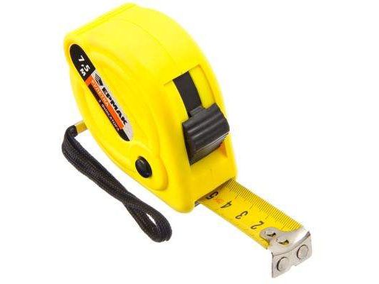 Изображение товара Рулетка  7,5м*25мм ЕРМАК 3 фиксатора          ХХ в Миди Лтд