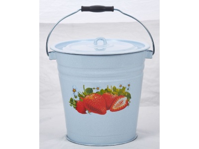 Ведро эмаль белый гранит 12л Сочная клубника С-1224/4Рб (4шт/уп) - фото в Миди Лтд Изображение товара Ведро эмаль белый гранит 12л Сочная клубника С-1224/4Рб (4шт/уп) в Миди Лтд
