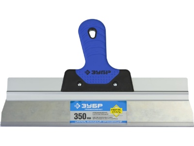Шпатель фасадный ЗУБР Профессионал нерж полотно 350мм двухкомпонентная ручка - фото в Миди Лтд Изображение товара Шпатель фасадный ЗУБР Профессионал нерж полотно 350мм двухкомпонентная ручка в Миди Лтд