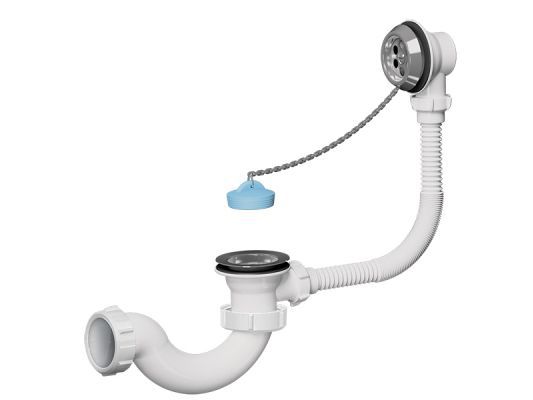 Сифон для ванны Акватер с выпуском и переливом 1 1/2 V110 - фото в Миди Лтд Изображение товара Сифон для ванны Акватер с выпуском и переливом 1 1/2 V110 в Миди Лтд