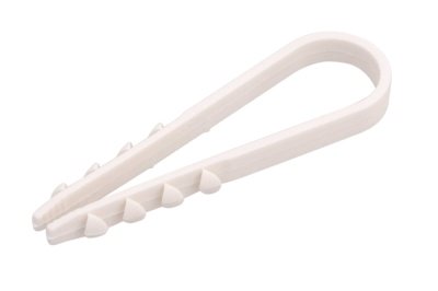 Дюбель-хомут  5х10мм нейлон белый (100шт/уп) - фото в Миди Лтд Изображение товара Дюбель-хомут  5х10мм нейлон белый (100шт/уп) в Миди Лтд