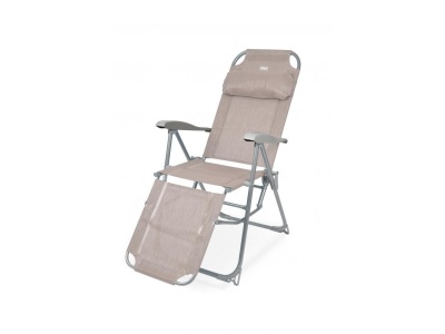 Изображение товара Кресло-шезлонг с подножкой NIKA 820x590x1160 песочное в Миди Лтд