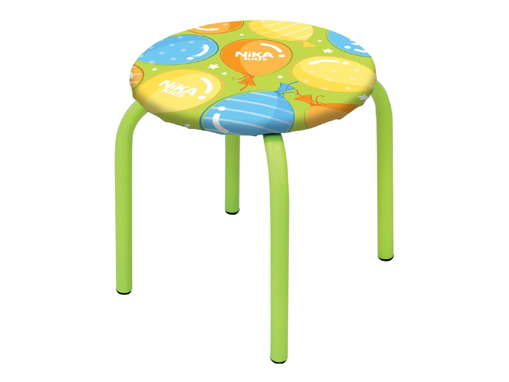 Табурет детский NIKA с шариками на зеленом - фото в Миди Лтд Изображение товара Табурет детский NIKA с шариками на зеленом в Миди Лтд
