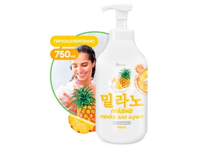 Изображение товара Пенка для душа Milana с экстрактом ананаса и молочными протеинами 750мл (8шт/уп) в Миди Лтд